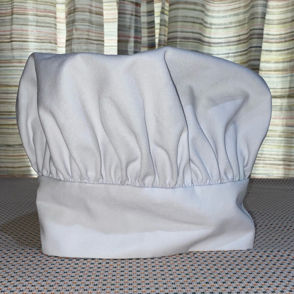 Haley’s Daystar Chef Hat - Adjustable Velcro - Thick white cotton USA